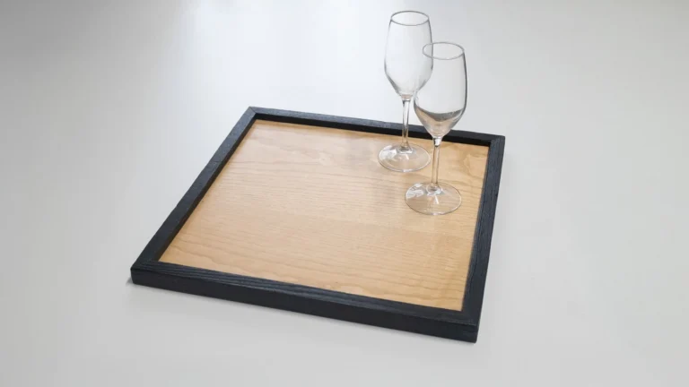 Bandeja para restaurante de madera de fresno carbonizado